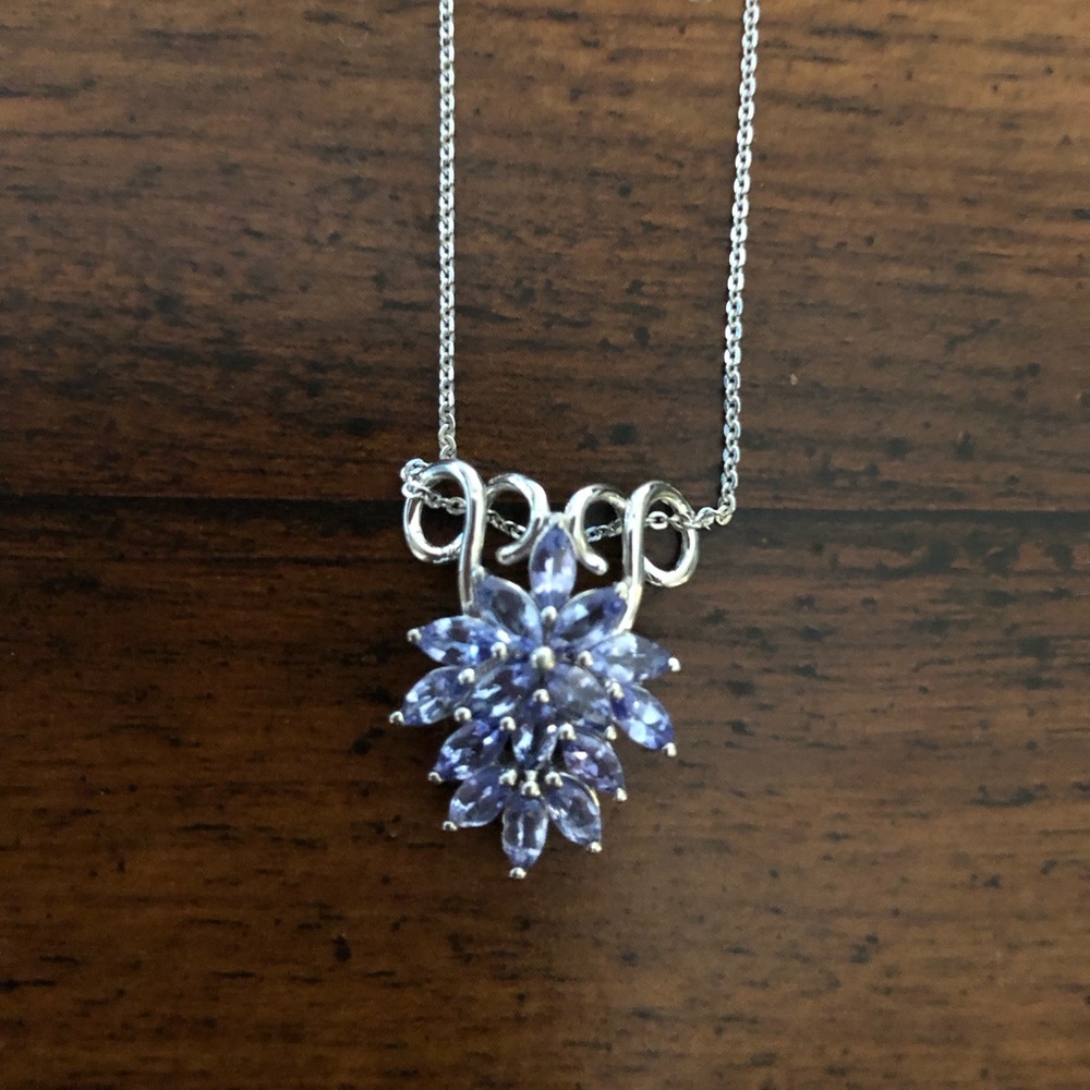 Tanzanite 925 silver necklace